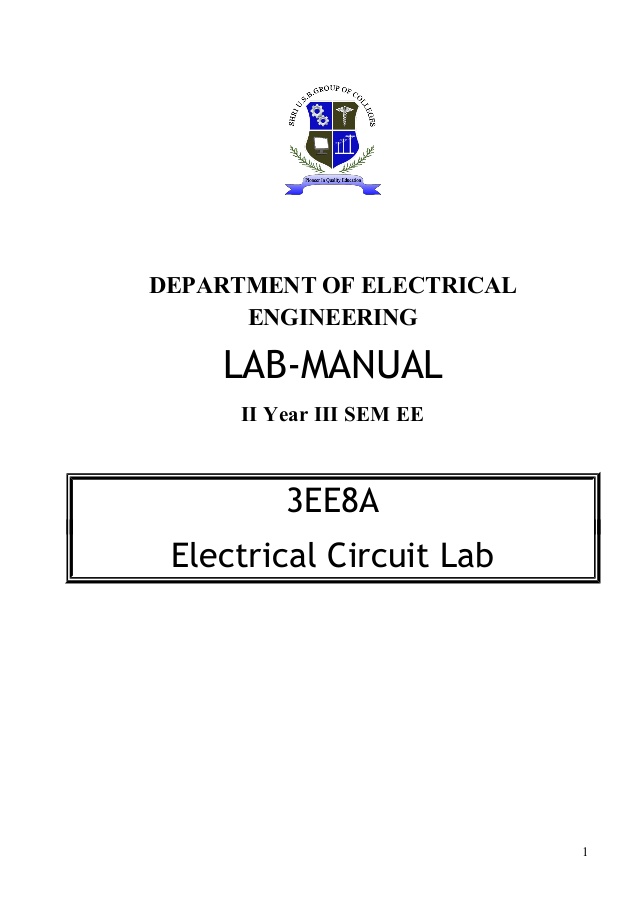 basic electric lab manual